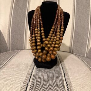 Elegant Brown Beaded Necklace